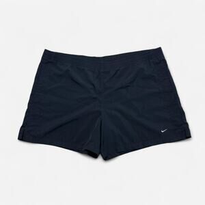 Nike Y2K Men’s Large Navy Running Shorts Small Swoosh Athletic 2000s